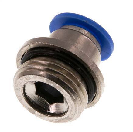 10mm x G1/2'' Push-in Fitting with Male Threads Brass/PA 66 NBR Inner Hexagon [2 Pieces]