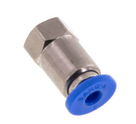 3mm x M 3 Push-in Fitting with Female Threads Brass/PA 66 NBR [2 Pieces]
