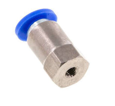 4mm x M 3 Push-in Fitting with Female Threads Brass/PA 66 NBR [2 Pieces]
