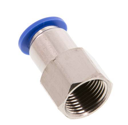 10mm x G3/8'' Push-in Fitting with Female Threads Brass/PA 66 NBR [2 Pieces]