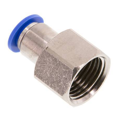 10mm x G1/2'' Push-in Fitting with Female Threads Brass/PA 66 NBR