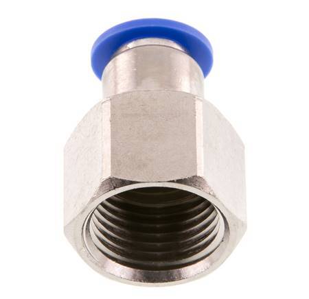 10mm x G1/2'' Push-in Fitting with Female Threads Brass/PA 66 NBR