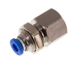4mm x G1/8'' Push-in Fitting with Female Threads Brass/PA 66 NBR Bulkhead [2 Pieces]