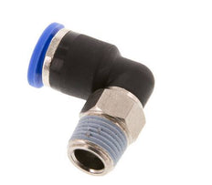 6mm x R1/8'' 90deg Elbow Push-in Fitting with Male Threads Brass/PA 66 NBR Short Sleeve Rotatable [2 Pieces]