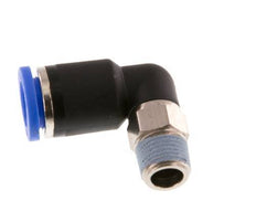 8mm x R1/8'' 90deg Elbow Push-in Fitting with Male Threads Brass/PA 66 NBR Short Sleeve Rotatable [2 Pieces]