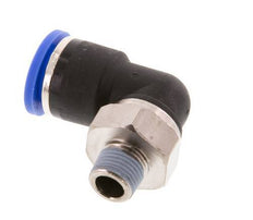 10mm x R1/8'' 90deg Elbow Push-in Fitting with Male Threads Brass/PA 66 NBR Short Sleeve Rotatable [2 Pieces]