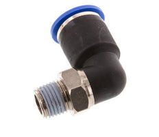 12mm x R1/4'' 90deg Elbow Push-in Fitting with Male Threads Brass/PA 66 NBR Short Sleeve Rotatable [2 Pieces]
