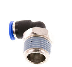 6mm x R3/8'' 90deg Elbow Push-in Fitting with Male Threads Brass/PA 66 NBR Short Sleeve Rotatable [2 Pieces]