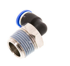 6mm x R3/8'' 90deg Elbow Push-in Fitting with Male Threads Brass/PA 66 NBR Short Sleeve Rotatable [2 Pieces]