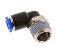 8mm x R3/8'' 90deg Elbow Push-in Fitting with Male Threads Brass/PA 66 NBR Short Sleeve Rotatable [2 Pieces]
