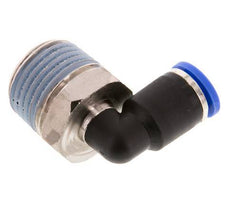 8mm x R1/2'' 90deg Elbow Push-in Fitting with Male Threads Brass/PA 66 NBR Short Sleeve Rotatable [2 Pieces]
