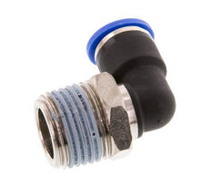 10mm x R1/2'' 90deg Elbow Push-in Fitting with Male Threads Brass/PA 66 NBR Short Sleeve Rotatable [2 Pieces]