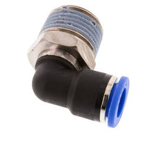 10mm x R1/2'' 90deg Elbow Push-in Fitting with Male Threads Brass/PA 66 NBR Short Sleeve Rotatable [2 Pieces]