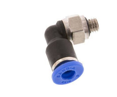 4mm x M 5 90deg Elbow Push-in Fitting with Male Threads Brass/PA 66 NBR Short Sleeve Rotatable [2 Pieces]