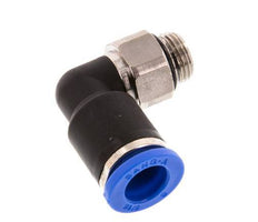 8mm x G1/8'' 90deg Elbow Push-in Fitting with Male Threads Brass/PA 66 NBR Short Sleeve Rotatable [2 Pieces]