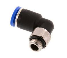 8mm x G1/8'' 90deg Elbow Push-in Fitting with Male Threads Brass/PA 66 NBR Short Sleeve Rotatable [2 Pieces]