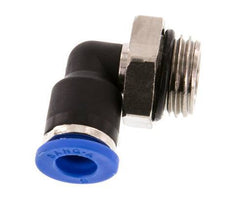 6mm x G1/4'' 90deg Elbow Push-in Fitting with Male Threads Brass/PA 66 NBR Short Sleeve Rotatable [2 Pieces]