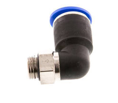 12mm x G1/4'' 90deg Elbow Push-in Fitting with Male Threads Brass/PA 66 NBR Short Sleeve Rotatable [2 Pieces]
