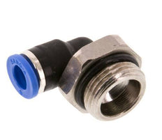 6mm x G3/8'' 90deg Elbow Push-in Fitting with Male Threads Brass/PA 66 NBR Short Sleeve Rotatable [2 Pieces]
