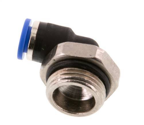 6mm x G3/8'' 90deg Elbow Push-in Fitting with Male Threads Brass/PA 66 NBR Short Sleeve Rotatable [2 Pieces]