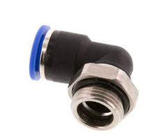 10mm x G3/8'' 90deg Elbow Push-in Fitting with Male Threads Brass/PA 66 NBR Short Sleeve Rotatable [2 Pieces]