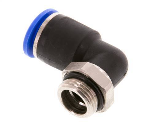 12mm x G3/8'' 90deg Elbow Push-in Fitting with Male Threads Brass/PA 66 NBR Short Sleeve Rotatable [2 Pieces]