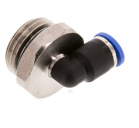 6mm x G1/2'' 90deg Elbow Push-in Fitting with Male Threads Brass/PA 66 NBR Short Sleeve Rotatable [2 Pieces]