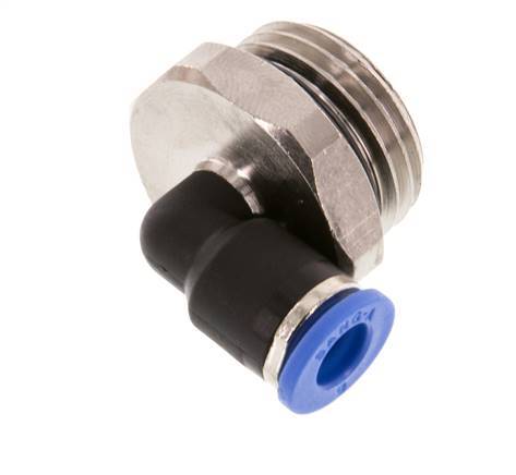6mm x G1/2'' 90deg Elbow Push-in Fitting with Male Threads Brass/PA 66 NBR Short Sleeve Rotatable [2 Pieces]