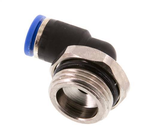 8mm x G1/2'' 90deg Elbow Push-in Fitting with Male Threads Brass/PA 66 NBR Short Sleeve Rotatable [2 Pieces]