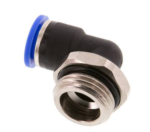 10mm x G1/2'' 90deg Elbow Push-in Fitting with Male Threads Brass/PA 66 NBR Short Sleeve Rotatable [2 Pieces]