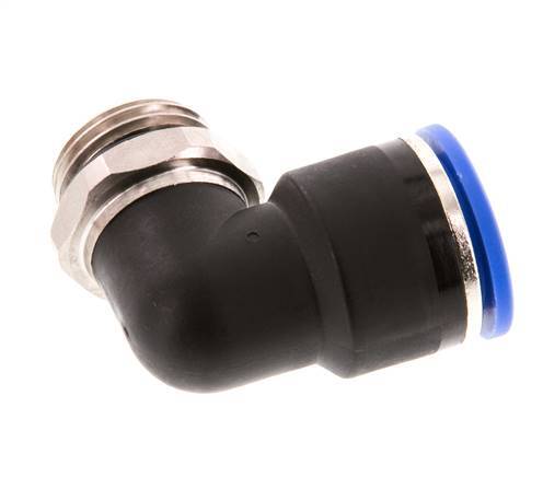16mm x G1/2'' 90deg Elbow Push-in Fitting with Male Threads Brass/PA 66 NBR Short Sleeve Rotatable