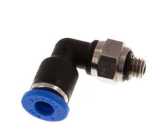4mm x M 5 90deg Elbow Push-in Fitting with Male Threads Brass/PA 66 NBR Rotatable [2 Pieces]