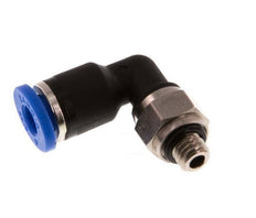 4mm x M 5 90deg Elbow Push-in Fitting with Male Threads Brass/PA 66 NBR Rotatable [2 Pieces]