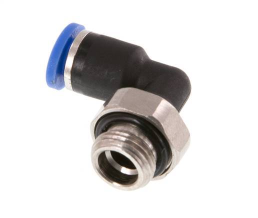 4mm x G1/8'' 90deg Elbow Push-in Fitting with Male Threads Brass/PA 66 NBR Rotatable [2 Pieces]