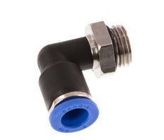 8mm x G1/4'' 90deg Elbow Push-in Fitting with Male Threads Brass/PA 66 NBR Rotatable [2 Pieces]