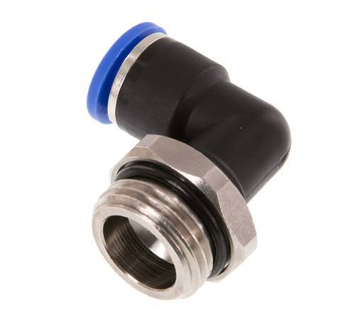 10mm x G1/2'' 90deg Elbow Push-in Fitting with Male Threads Brass/PA 66 NBR Rotatable [2 Pieces]