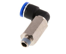 10mm x R1/8'' 90deg Elbow Push-in Fitting with Male Threads Brass/PA 66 NBR Long Sleeve Rotatable [2 Pieces]