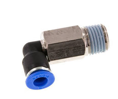 6mm x R1/4'' 90deg Elbow Push-in Fitting with Male Threads Brass/PA 66 NBR Long Sleeve Rotatable [2 Pieces]