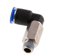 12mm x R1/4'' 90deg Elbow Push-in Fitting with Male Threads Brass/PA 66 NBR Long Sleeve Rotatable