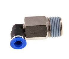 6mm x R3/8'' 90deg Elbow Push-in Fitting with Male Threads Brass/PA 66 NBR Long Sleeve Rotatable [2 Pieces]