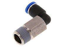 8mm x R3/8'' 90deg Elbow Push-in Fitting with Male Threads Brass/PA 66 NBR Long Sleeve Rotatable [2 Pieces]