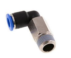 12mm x R1/2'' 90deg Elbow Push-in Fitting with Male Threads Brass/PA 66 NBR Long Sleeve Rotatable