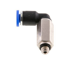3mm x M 5 90deg Elbow Push-in Fitting with Male Threads Brass/PA 66 NBR Long Sleeve Rotatable [2 Pieces]