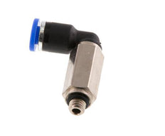 4mm x M 5 90deg Elbow Push-in Fitting with Male Threads Brass/PA 66 NBR Long Sleeve Rotatable [2 Pieces]