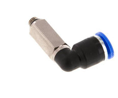 6mm x M 5 90deg Elbow Push-in Fitting with Male Threads Brass/PA 66 NBR Long Sleeve Rotatable [2 Pieces]