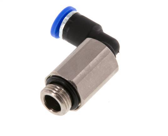 4mm x G1/8'' 90deg Elbow Push-in Fitting with Male Threads Brass/PA 66 NBR Long Sleeve Rotatable [2 Pieces]