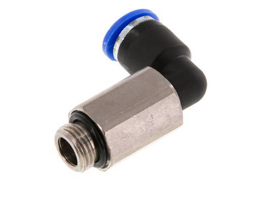 6mm x G1/8'' 90deg Elbow Push-in Fitting with Male Threads Brass/PA 66 NBR Long Sleeve Rotatable [2 Pieces]
