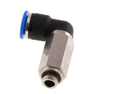 10mm x G1/8'' 90deg Elbow Push-in Fitting with Male Threads Brass/PA 66 NBR Long Sleeve Rotatable [2 Pieces]