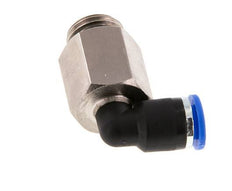 6mm x G1/4'' 90deg Elbow Push-in Fitting with Male Threads Brass/PA 66 NBR Long Sleeve Rotatable [2 Pieces]