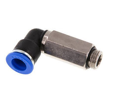 10mm x G1/4'' 90deg Elbow Push-in Fitting with Male Threads Brass/PA 66 NBR Long Sleeve Rotatable [2 Pieces]